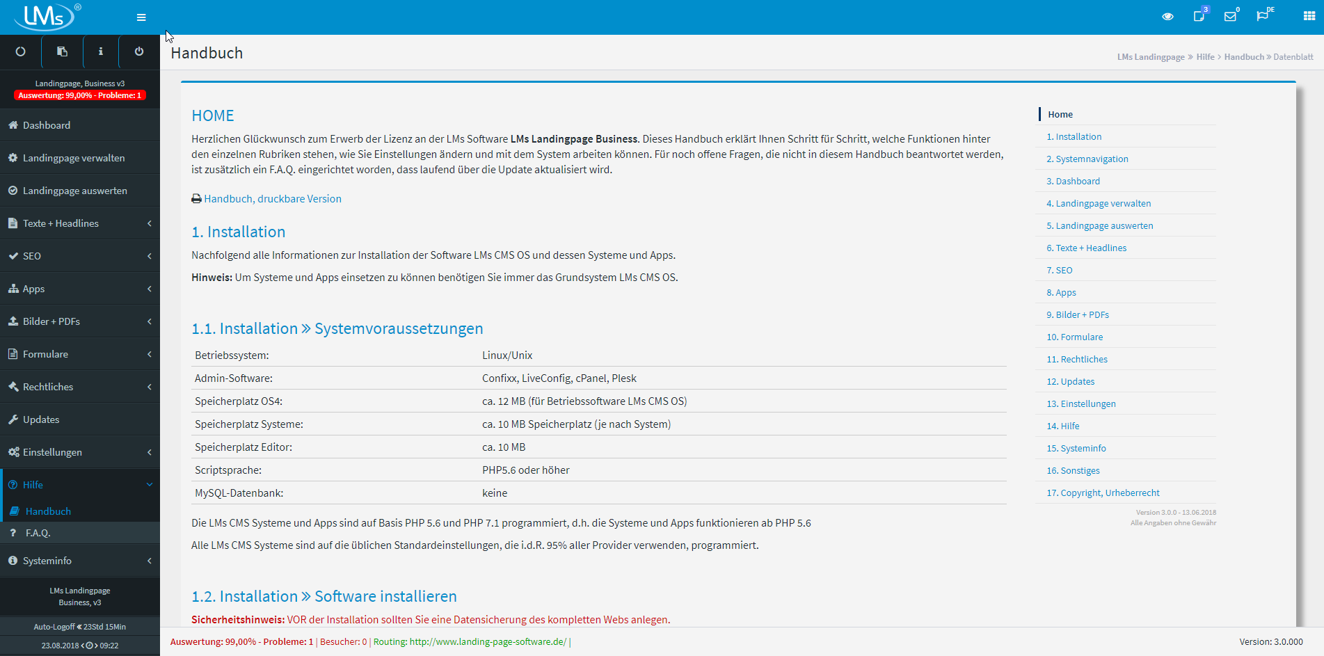 Landingpage Business V.3 - Das Handbuch Landingpage Business V.3 - Das Handbuch